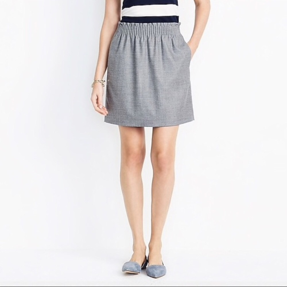 J.Crew Crosshatch Grey “Sidewalk” Skirt w/Pockets